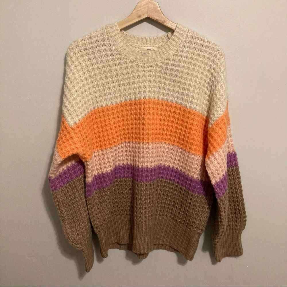 Universal Thread Color Block Knit Sweater Size Medium New With Tags NWT